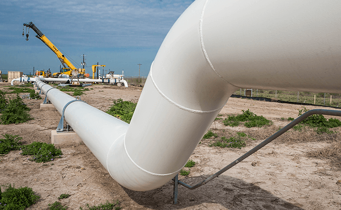 Illustrative pipeline construction worksite